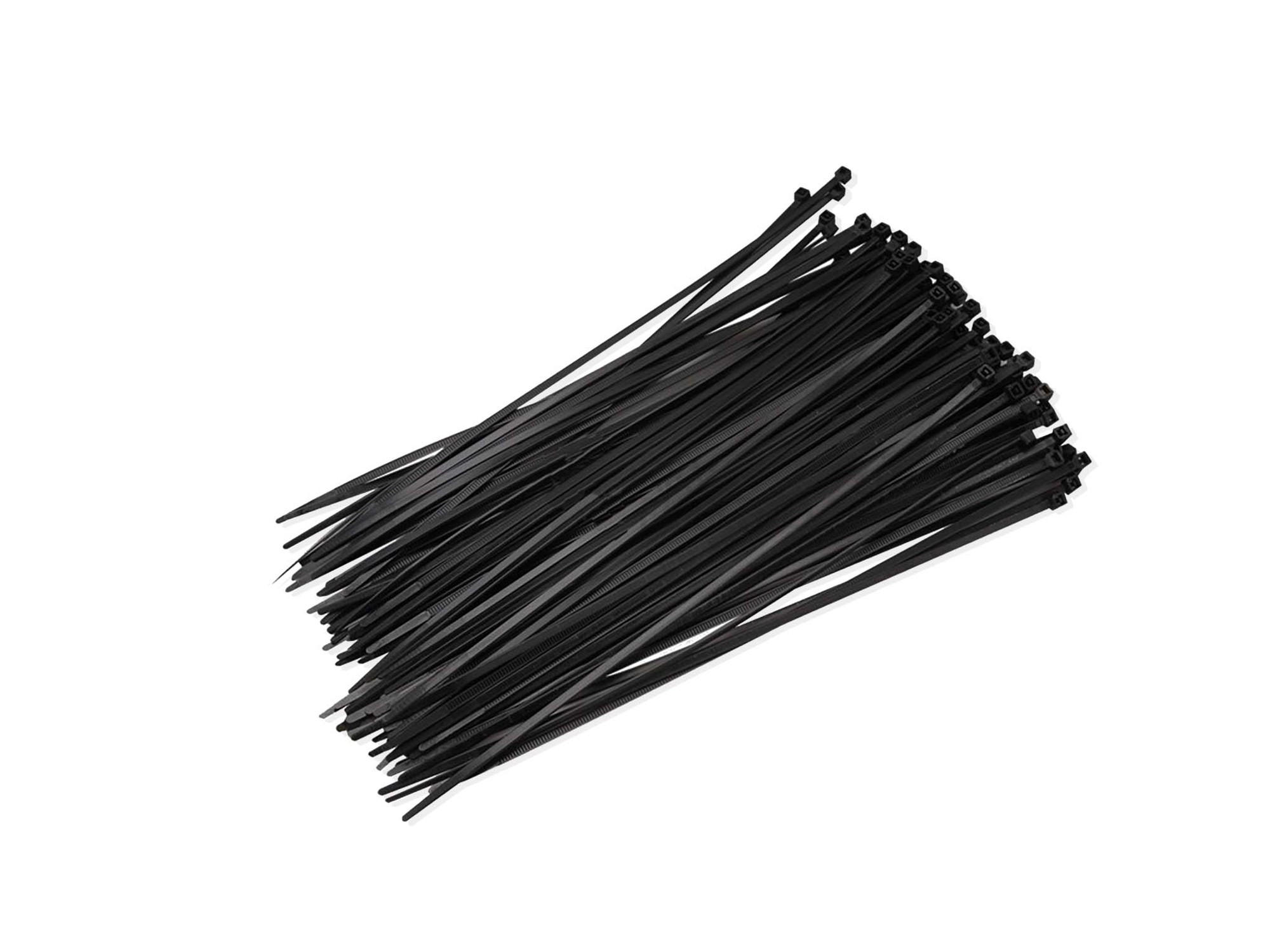 WEIHNACHTSKABELBINDER 100er-Set für Weihnachtsschmuck 2,5 × 100 mm schwarz - Schwarz, Kunststoff (0.25/0.1/10cm) - LAALU
