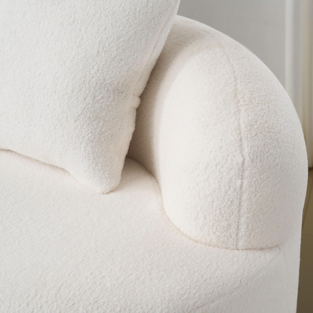 2-SITZER-SOFA DE-34988 geschwungen Weiß - Weiß, Textil (89/70/170cm) - ComfortXL