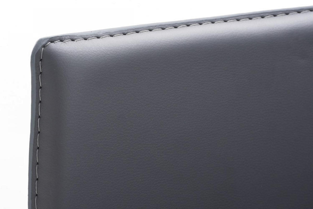 BARHOCKER Lederlook grau - Schwarz/Grau, Textil/Metall (43/103/51cm) - CLP
