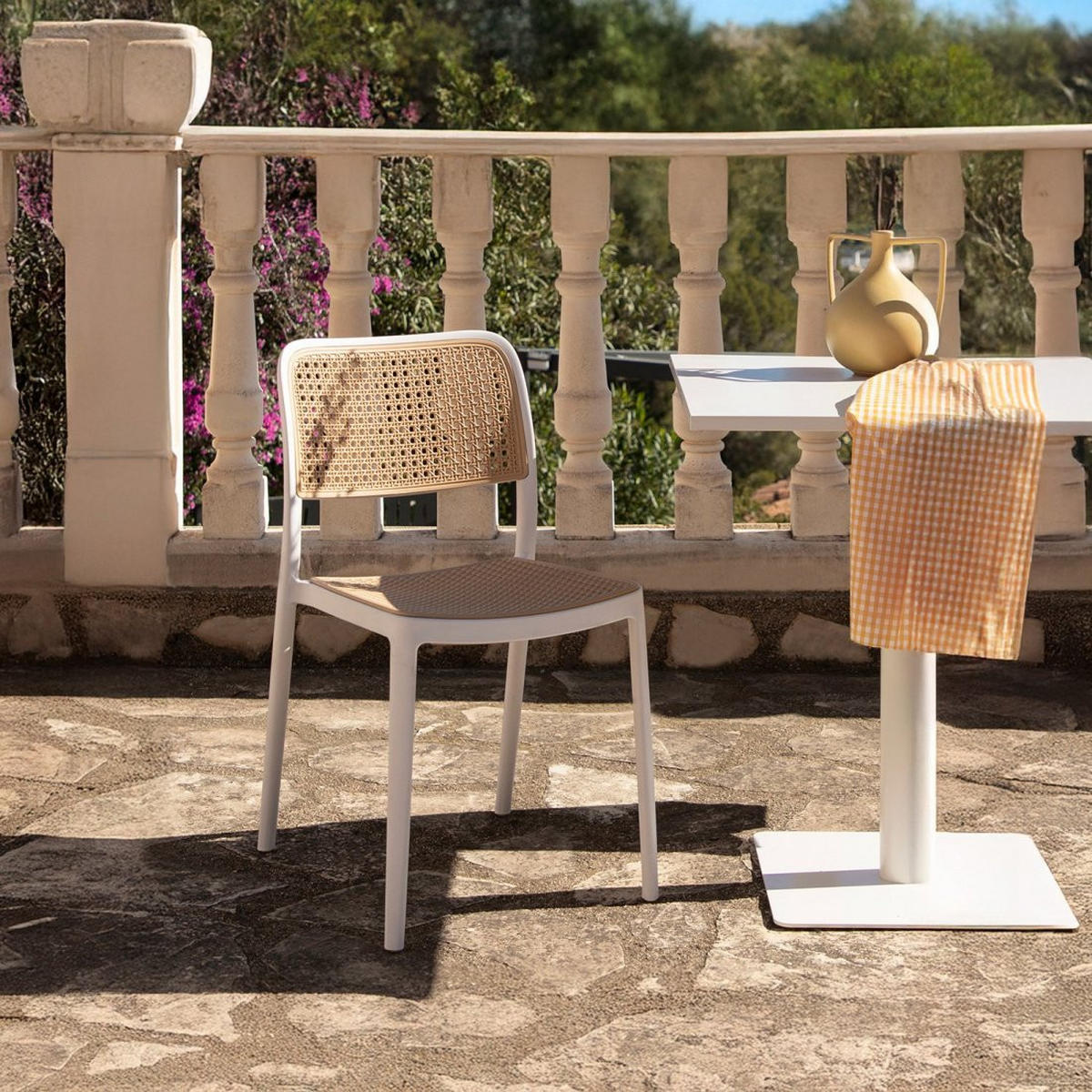 STUHL FÜR DRAUSSEN Kaira Zweifarbig 44 cm x 81 cm - Multicolor, Kunststoff (44/81/55cm)