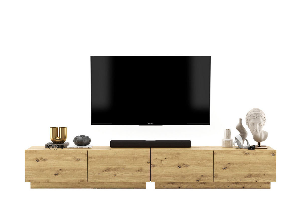 TV-LOWBOARD 2-er Set Enjoy Eiche Artisan Matt Loft 120 cm - Eiche Artisan, Holzwerkstoff (240/37/35cm) - Meble Lindner