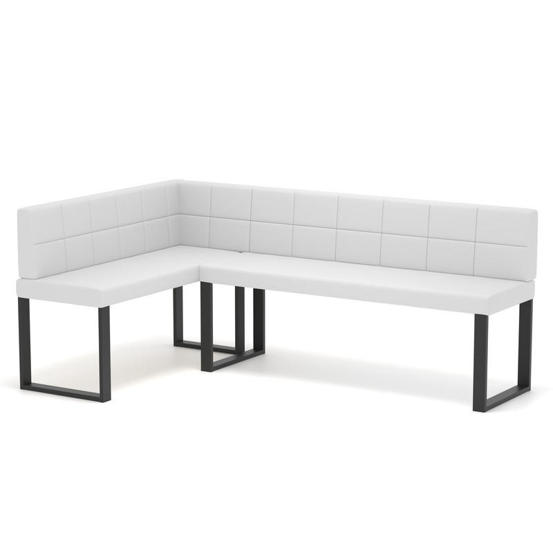 ECKBANK links SANA U Kunstleder gesteppt, 142/196 cm Weiß - Weiß, Kunststoff/Textil (142/196cm) - Idohome