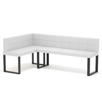 ECKBANK links SANA U Kunstleder gesteppt, 142/196 cm Weiß - Weiß, Kunststoff/Textil (142/196cm) - Idohome
