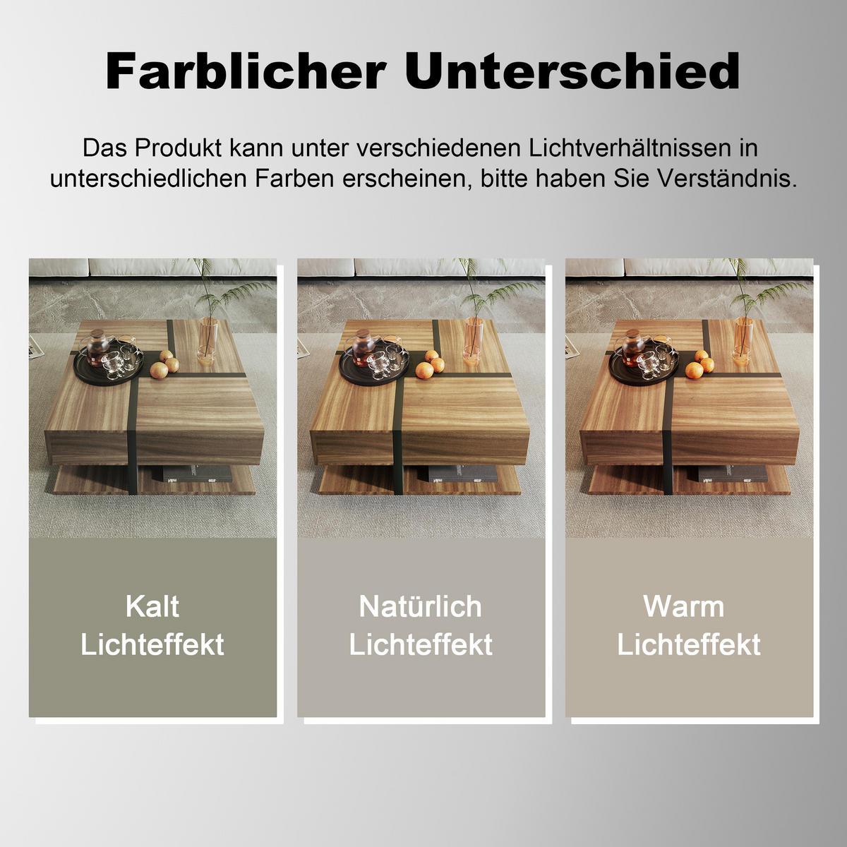 COUCHTISCH Quadratisch Natur - Walnussfarben, Holzwerkstoff (78/78/36cm) - ComfortXL