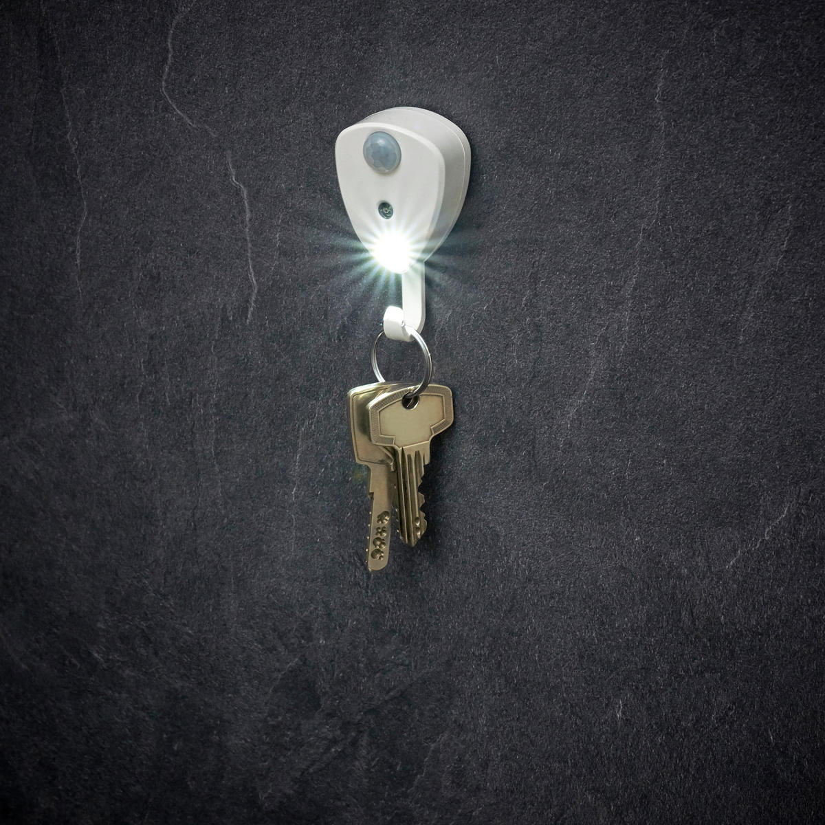 LED-SENSORLEUCHTE - Schlüsselaufhänger mit Bewegungsmelder und Dämmerungssensor für Flur und Eingangsbereich - Weiß, Kunststoff (2.5/3.7/7.1cm) - Northpoint