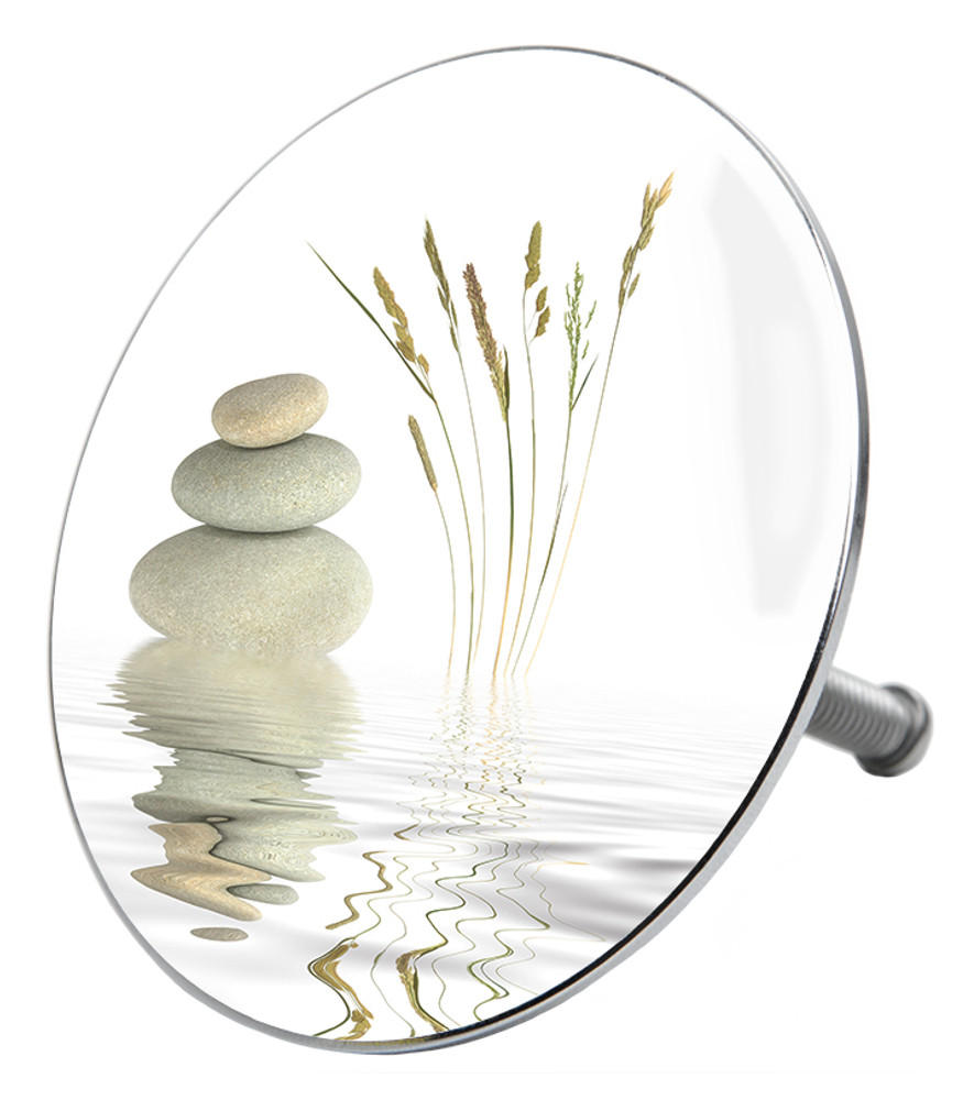 BADEWANNENSTÖPSEL Balance - Weiß, Metall (8/10/10cm) - Sanilo