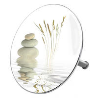 BADEWANNENSTÖPSEL Balance - Weiß, Metall (8/10/10cm) - Sanilo