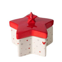 SCHMUCKSCHATULLE Anella Sternform - Rot, Keramik (13/11.5/13cm) - Boltze Home