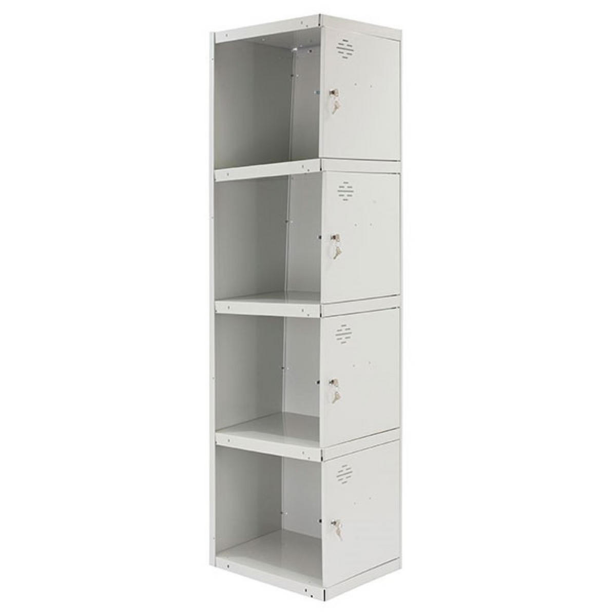 SPIND Amego HxBxT 180x40x50 cm 4 Abteile Anbaumodul Grau-Grau - Grau, Metall (40/180/50cm) - PROREGAL