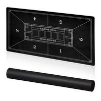 POKERMATTE - Schwarz, Wellpappe/Kunststoff (120/0.2cm) - Relaxdays