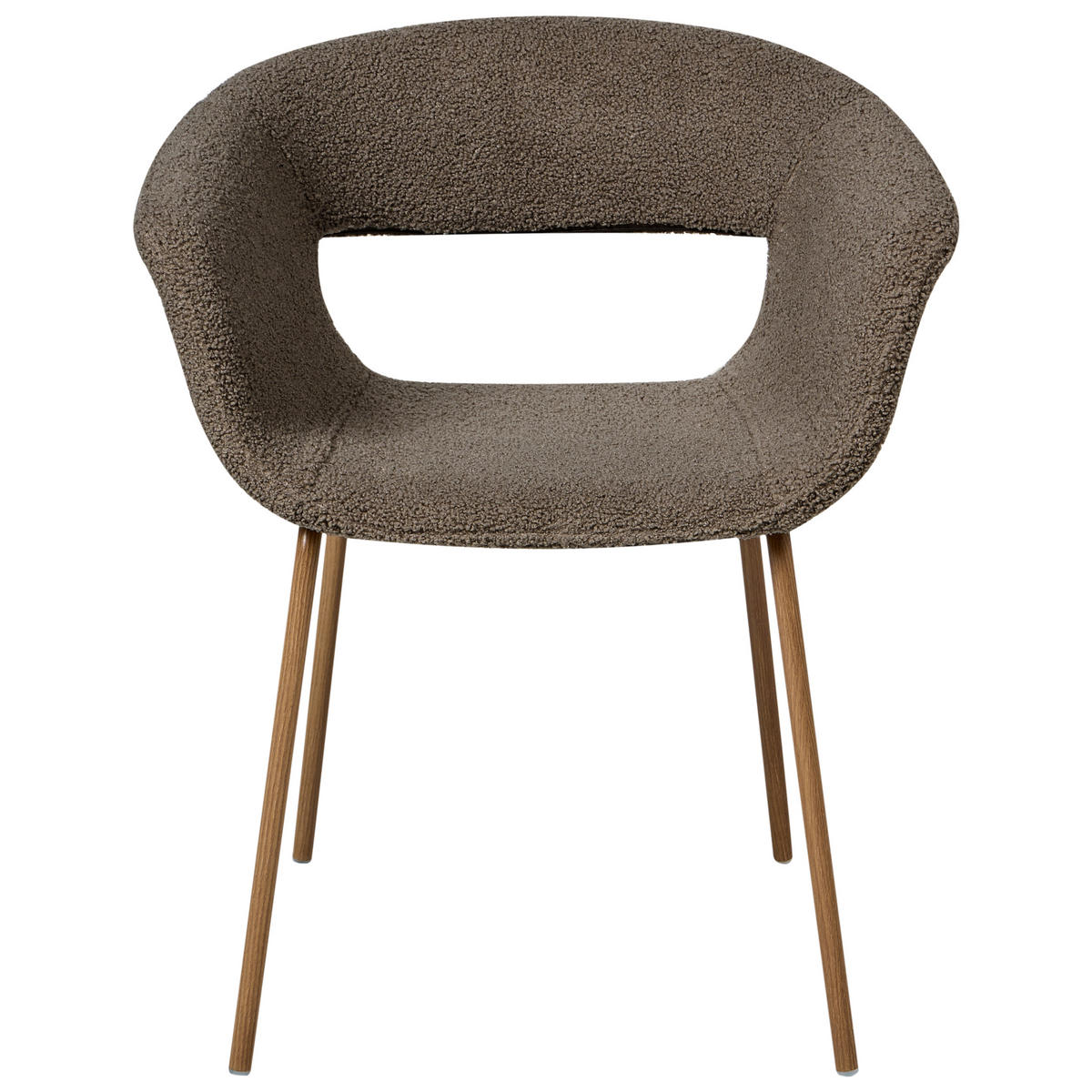 JÍDELNÍ ŽIDLE sada 2 ks Taupe Elma - hnědá/šedohnědá, textil (63/76/50cm) - Beliani