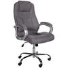 CHEFSESSEL Stoff Grau - Chromfarben/Grau, Textil/Metall (66/113/70cm) - CLP