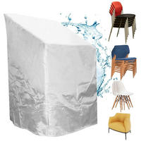 SCHUTZHÜLLE für Gartenstühle 70 x 70 x 80/120 cm Oxford Polyester UV-Beständig - Weiß, Textil (80/120/70cm)