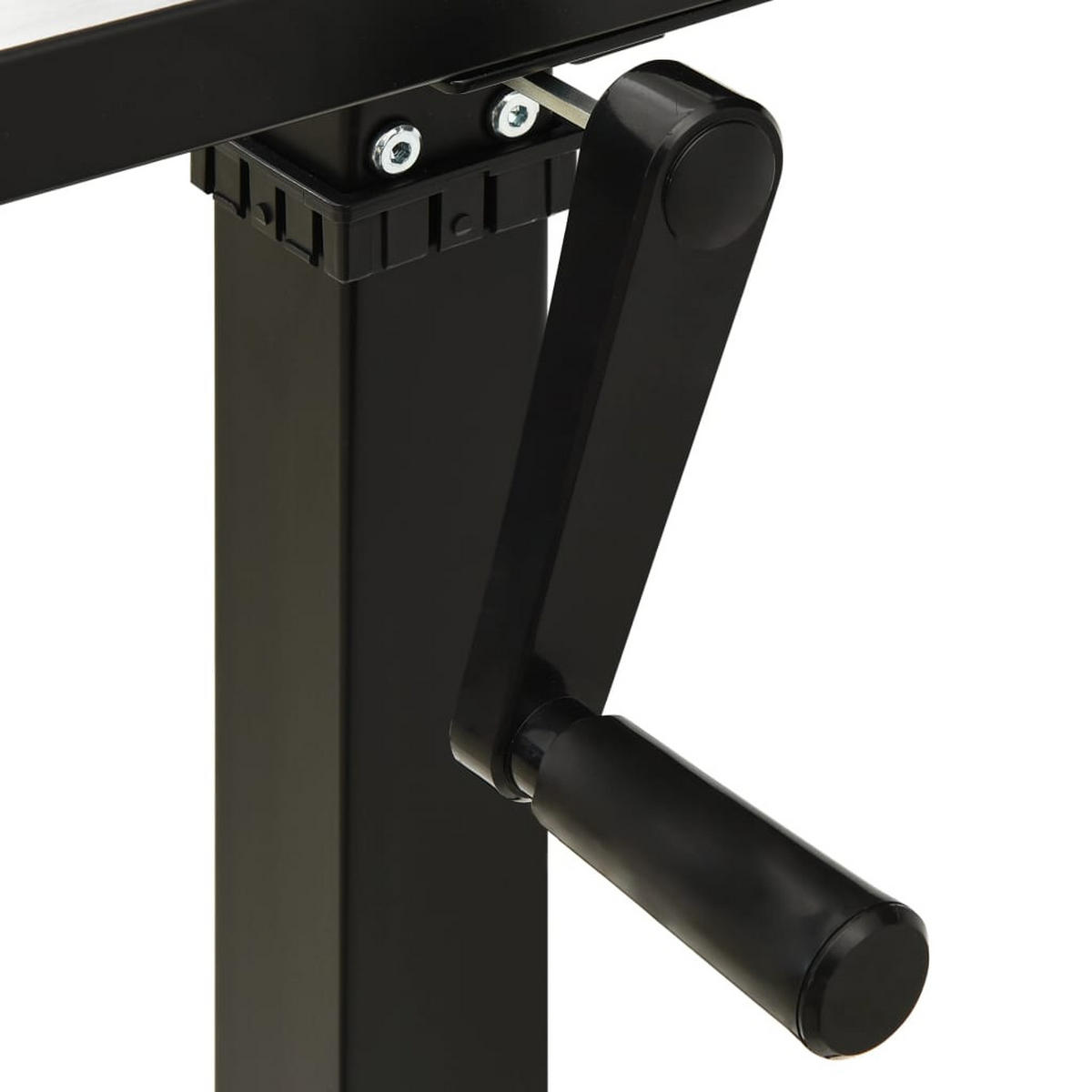 SCHREIBTISCH-GESTELL Manuell Höhenverstellbar Handkurbel - Schwarz, Metall (80/160/113cm) - vidaXL