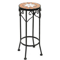 BLUMENHOCKER Merano Metall Mosaik 46 cm 12011 - Schwarz, Metall (18/46/18cm) - DanDiBo