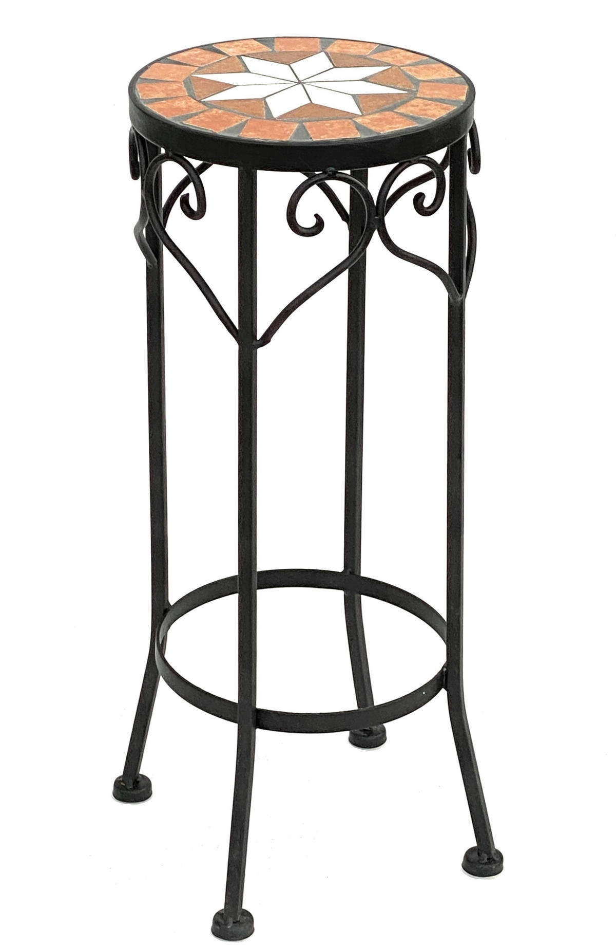 BLUMENHOCKER Merano Metall Mosaik 46 cm 12011 - Schwarz, Metall (18/46/18cm) - DanDiBo