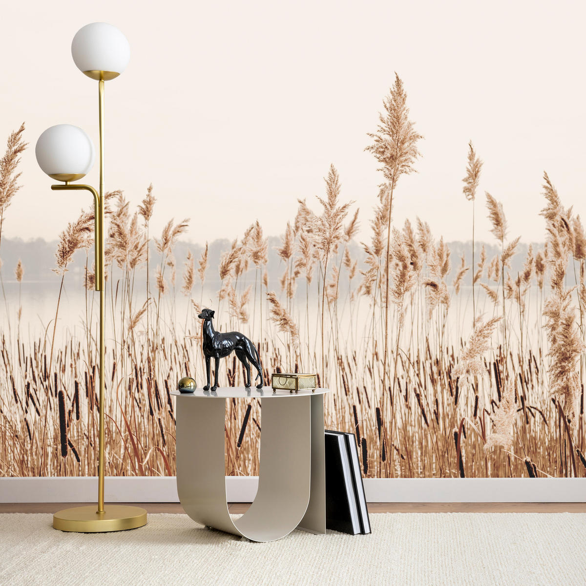 FOTOTAPETE für Wohnzimmer Pflanzen Natur 150x105 - Beige/Braun, Papier (150/105cm) - Muralo