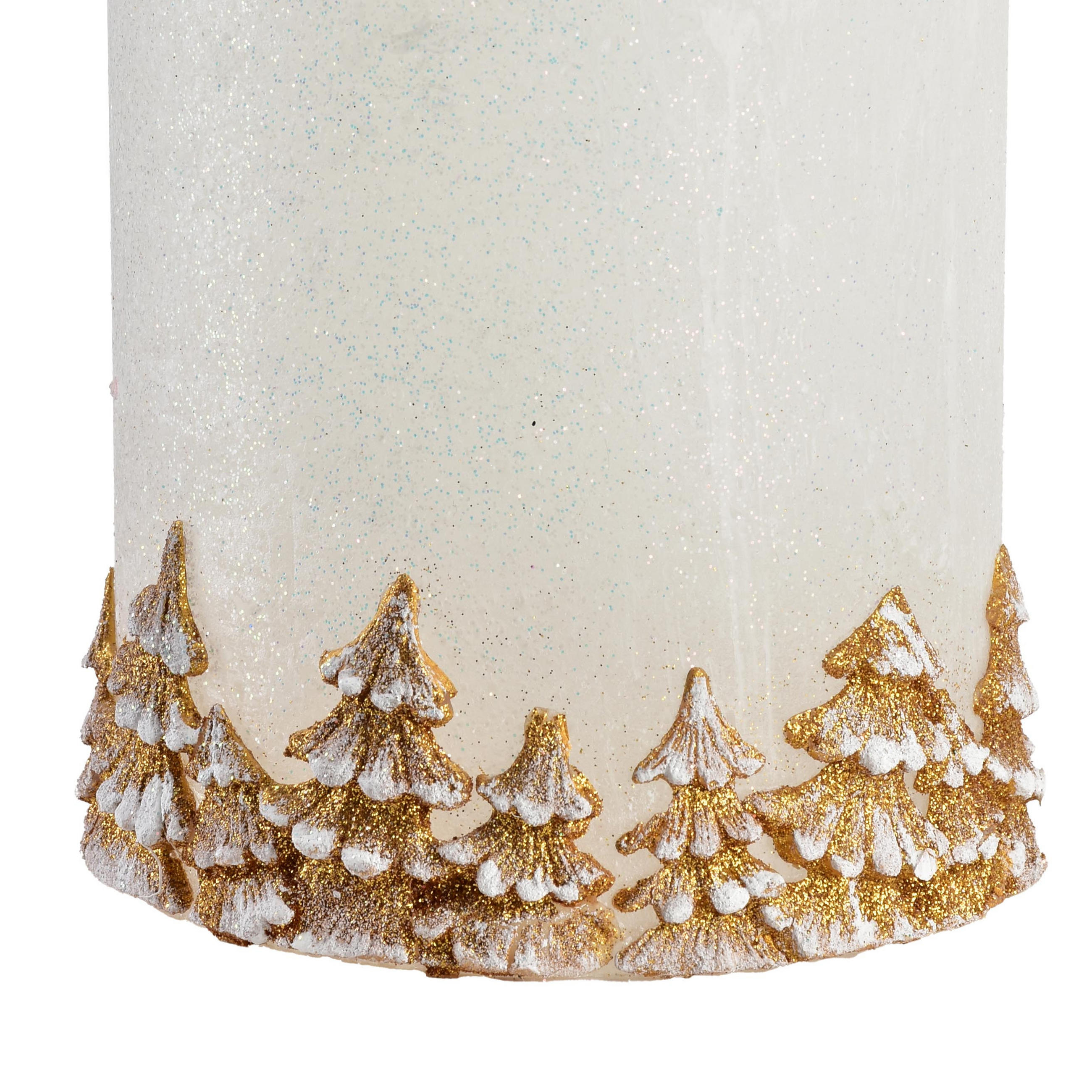 KERZE Las Gold 12/12/12 cm Naturmaterial - Goldfarben, Naturmaterialien (12cm) - Mondex