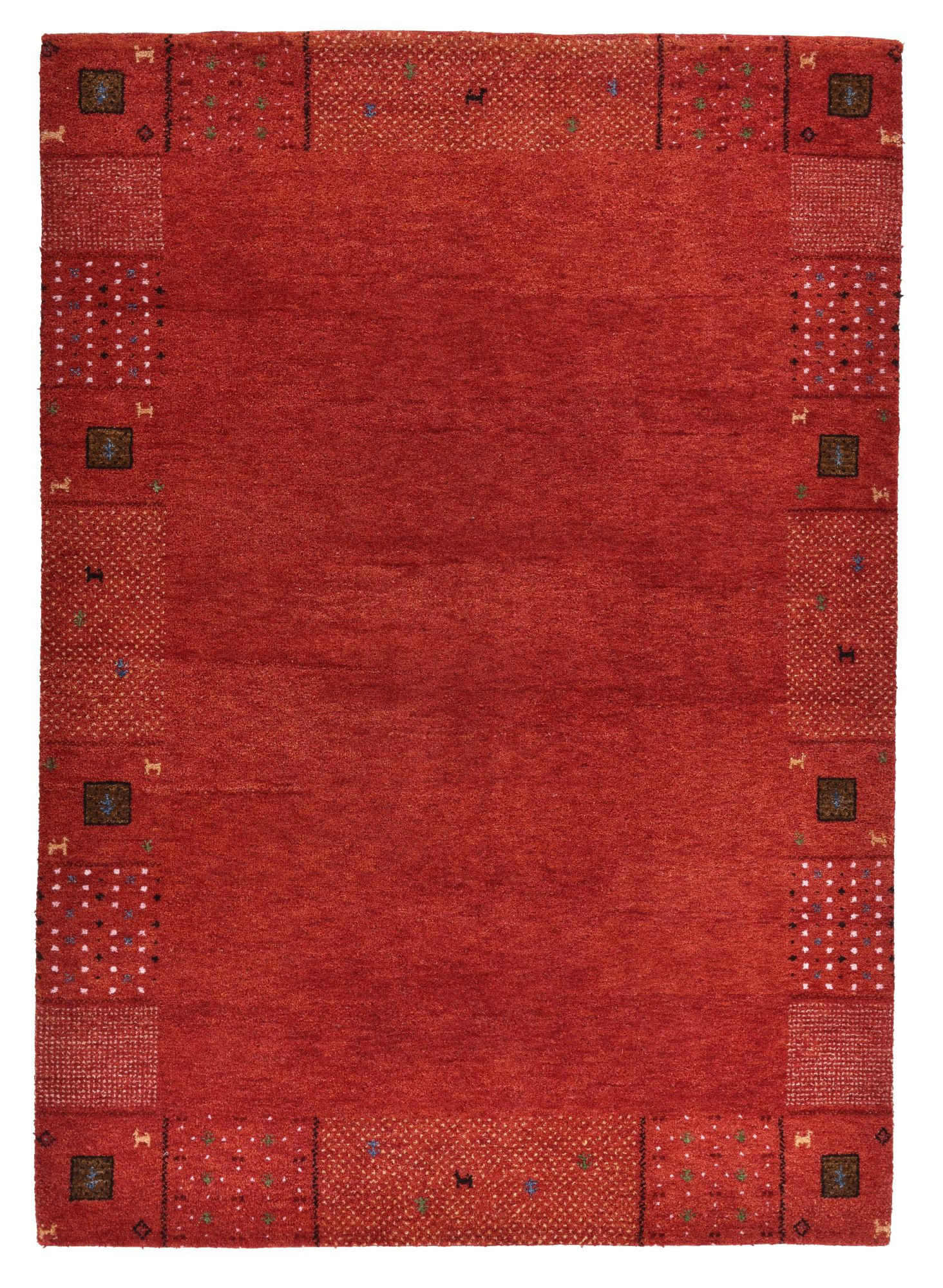 HANDKNÜPFTEPPICH Denver 200x250 cm - Rot, Textil (200/250cm) - THEKO