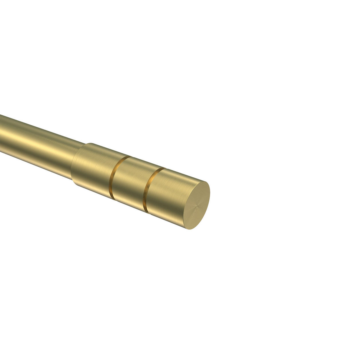 ENDSTÜCKE FÜR GARDINENSTANGEN 20 mm Ø, Elanto Messing-Optik, Packung 2 Stück - Messingfarben, Metall (6.4/2.4/2.4cm) - INTERDECO