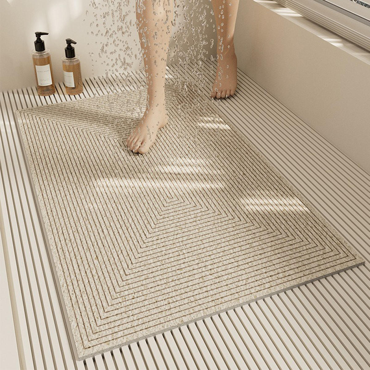 BADEMATTEN Duschmatte Badewannenmatte Nassbereiche 50*80cm - Beige, Kunststoff (50/80cm) - Kaket