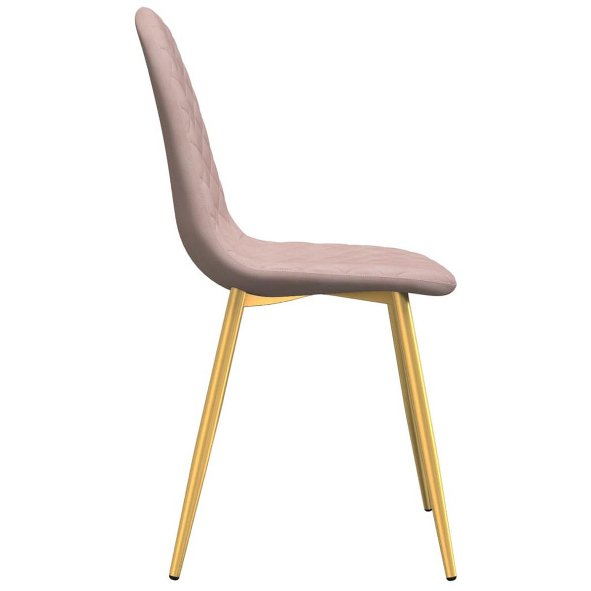 ESSZIMMERSTÜHLE 4 Stk. Rosa Samt 45*53.5*83cm - Pink, Metall (45/83/53.5cm) - ZMH