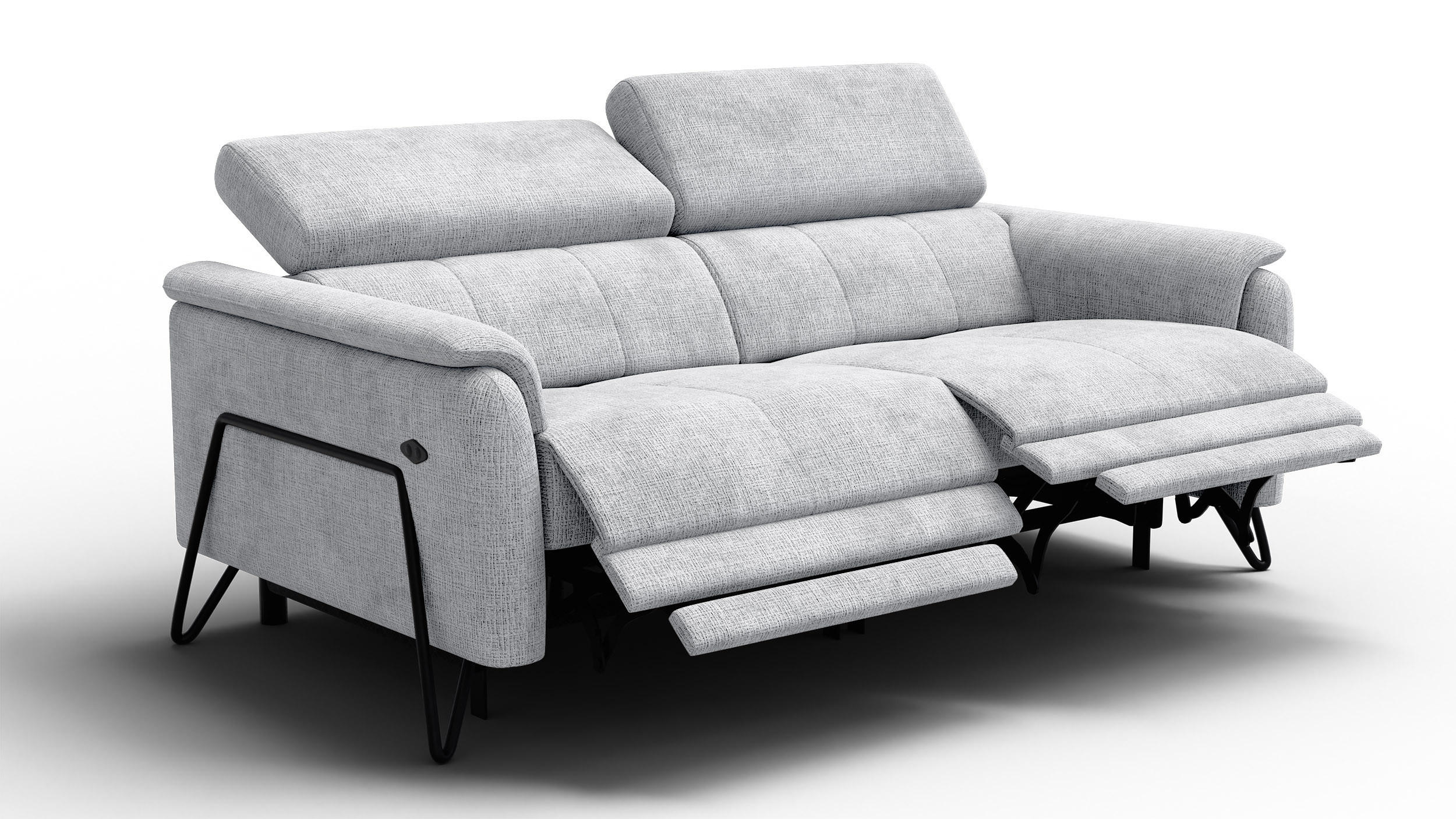 Wozimo Relaxsofa Hellgrau 194x82x103 cm