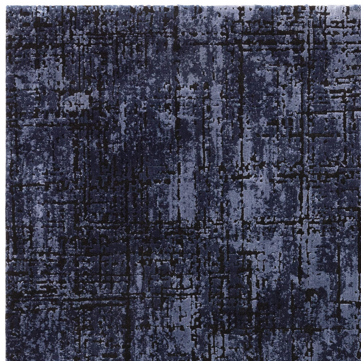 TEPPICH Polypropylen velours abstrakt TIBER-Rom, Dunkelblau 120x170 cm - Dunkelblau, Textil (120/170cm) - KADIMA DESIGN