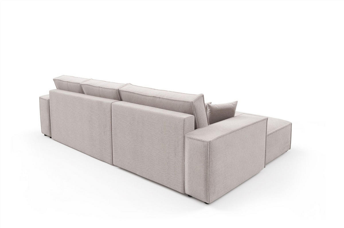 ECKSOFA Corunia In Aragon - Grün, Holzwerkstoff/Textil (294/185cm) - Fun Möbel