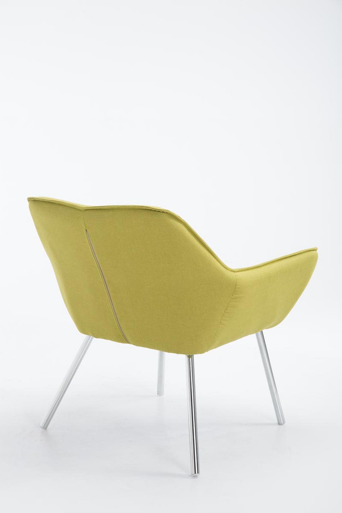 SESSEL Stoff grün - Chromfarben/Grün, Textil/Metall (81/78/70cm) - CLP