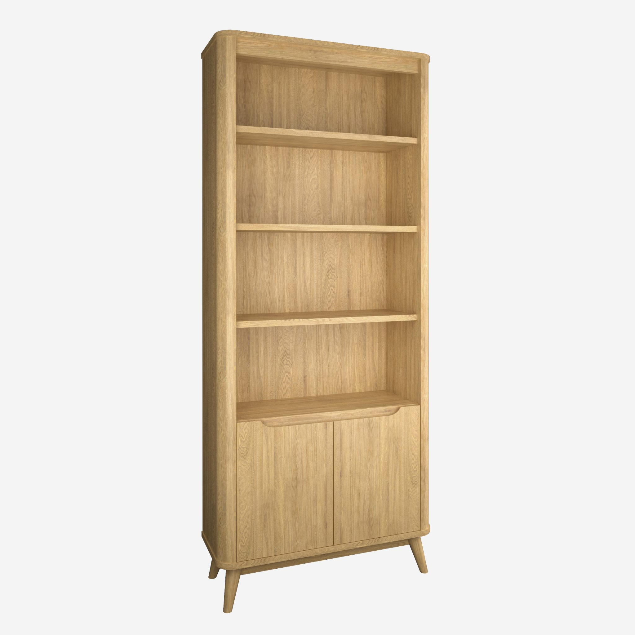 BÜCHERREGAL Nora, Natur Massiveiche - Hellbraun, Holz (35/190/84cm) - WOODEK