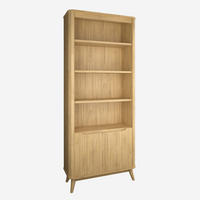 BÜCHERREGAL Nora, Natur Massiveiche - Hellbraun, Holz (35/190/84cm) - WOODEK
