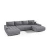 ECKSOFA U-Form für Wohnzimmer MONA Graphit - Graphitfarben, Holzwerkstoff (350/85/185cm) - Compleo24