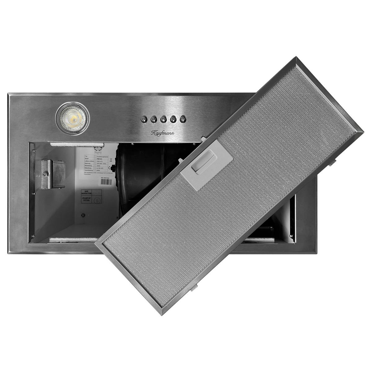 DUNSTABZUGSHAUBE Fenix 52 IS, 3 Stufen, Edelstahl, 52 cm, 1000m³/h - Edelstahlfarben, Metall (52/21.7/27cm) - Kaufmann
