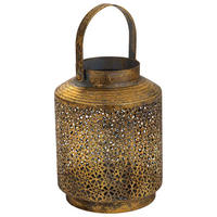 KERZENHALTER aus Metall, golden, 16x21cm - Goldfarben, Metall (21cm) - Wanderlust