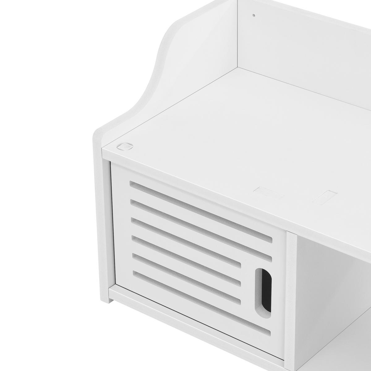 HÄNGESCHRANK Norberg - Weiß, Kunststoff (62/28/25cm) - [en.casa]