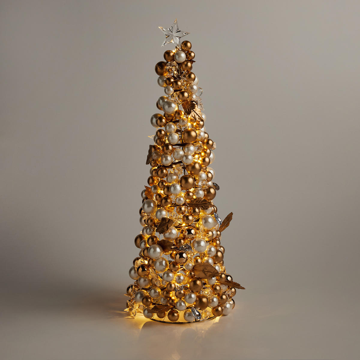LED-MITTELSTÜCK Crimse, Hellgold, 45 cm, Dekorative Weihnachtsdeko - Goldfarben, Kunststoff (1/45/1cm) - home&you