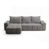 ECKSOFA Bresso Bouclé-Stoff Grau - Grau, Holz/Textil (255/168cm) - Graingold