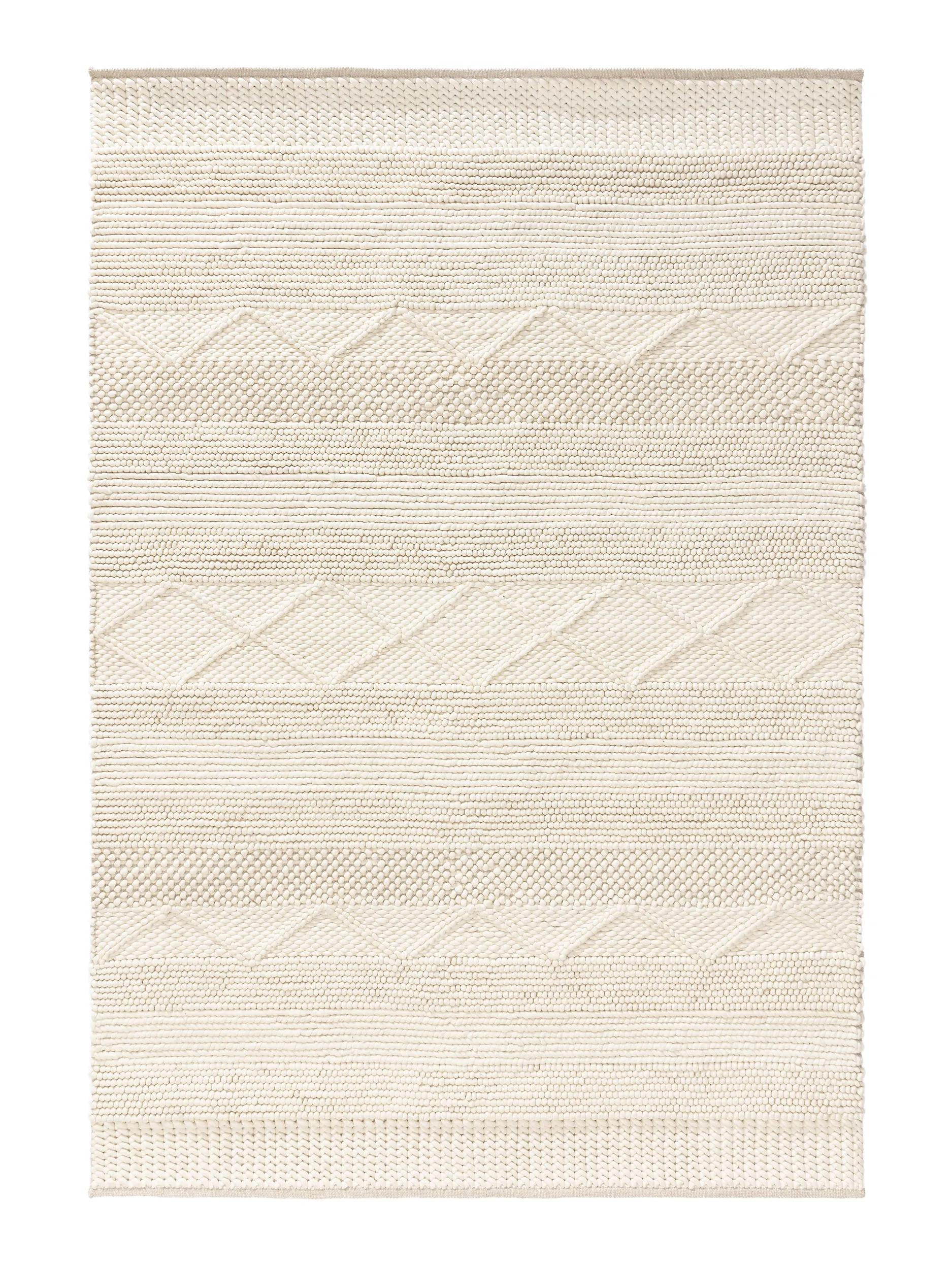 WOLLTEPPICH Alva Cream 200x300 cm - Creme, Textil (200/300cm) - benuta Pure