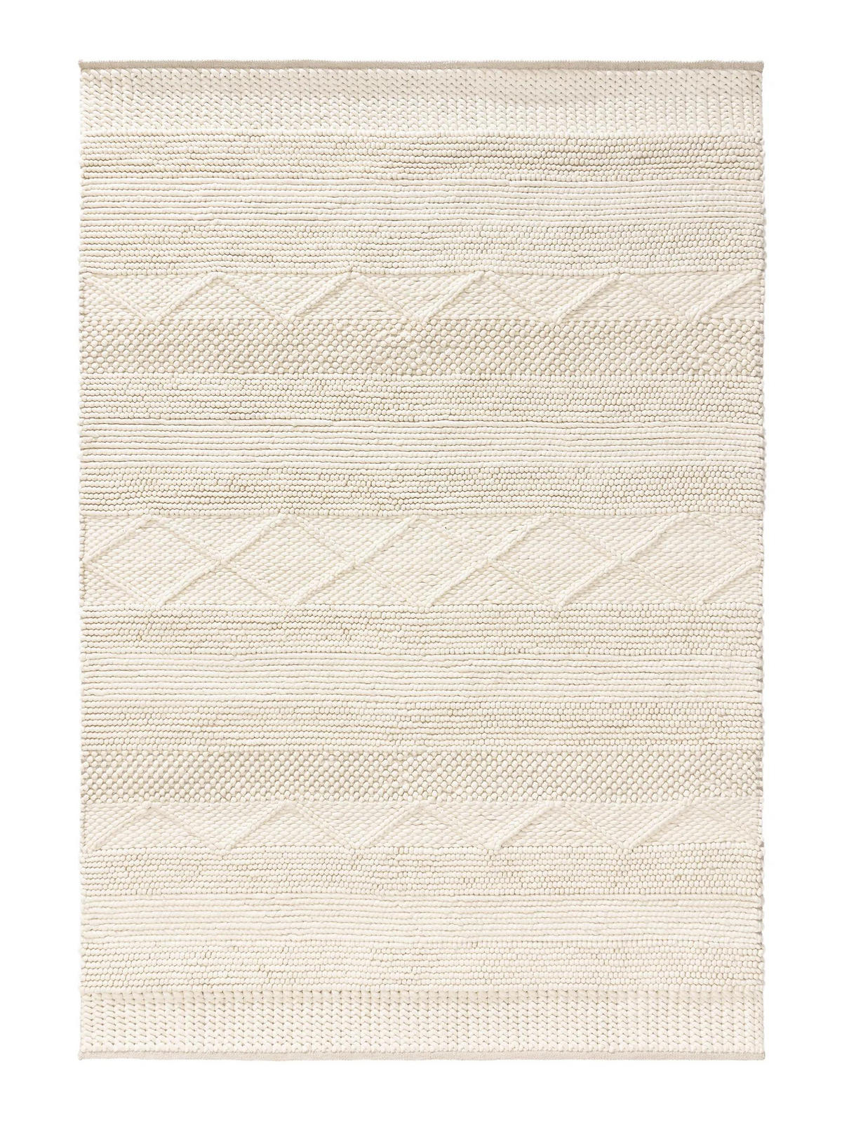 WOLLTEPPICH Alva Cream 80x150 cm - Creme, Textil (80/150cm) - benuta Pure