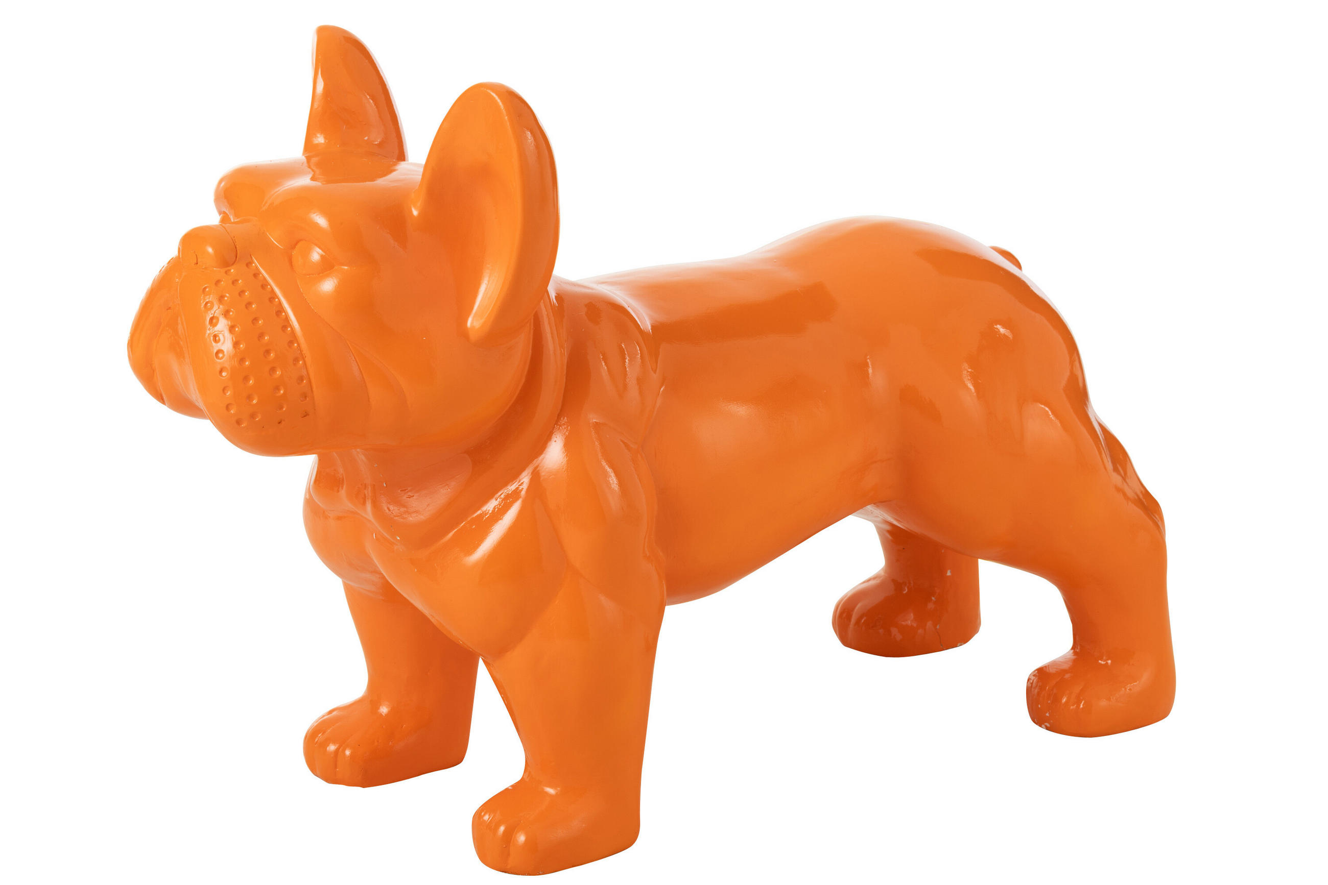 DEKO-OBJEKTE BULLDOGGE - Kunststoff - Orange - Orange, Kunststoff (38/63/88cm) - J-Line