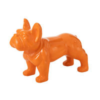 DEKO-OBJEKTE BULLDOGGE - Kunststoff - Orange - Orange, Kunststoff (38/63/88cm) - J-Line