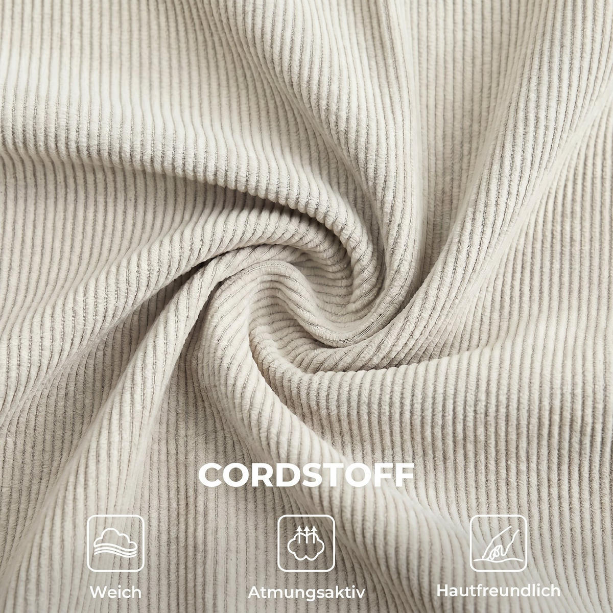 FÅTÖLJ i polyester, krämvit - Cremefärgad/Svart, Träbaserade material/Textil (69/78/85.5cm) - HOMCOM