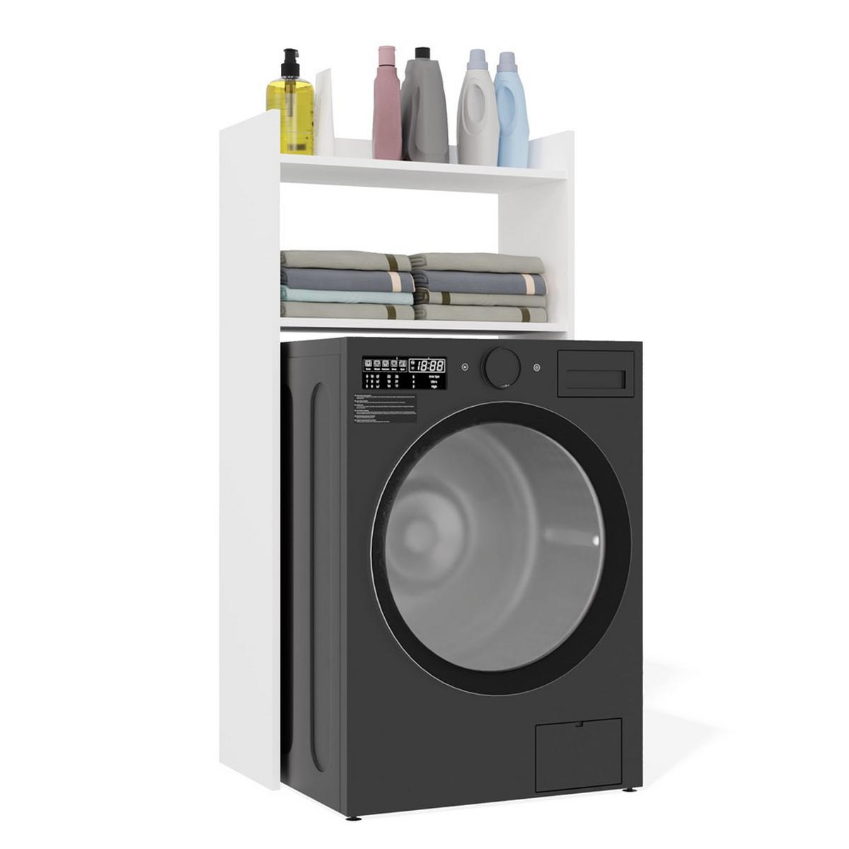 WASCHMASCHINENUMBAUSCHRANK C2 Weiß 64/124/30 - Weiß, Holzwerkstoff (64/124/30cm) - RAUMHIRSCH FURNITURE