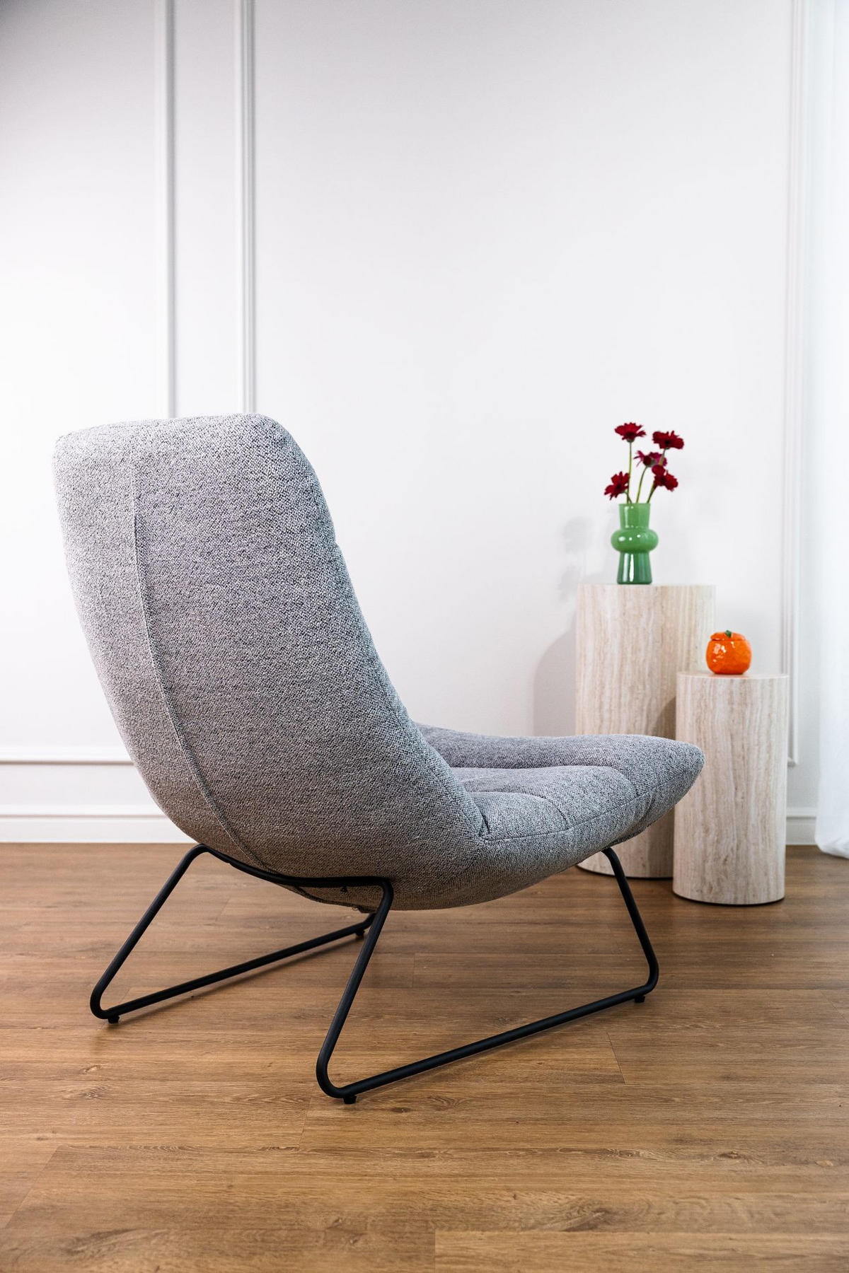 SESSEL Forgents Grau - Grau, Textil/Metall (82.5/97/93cm) - Selsey