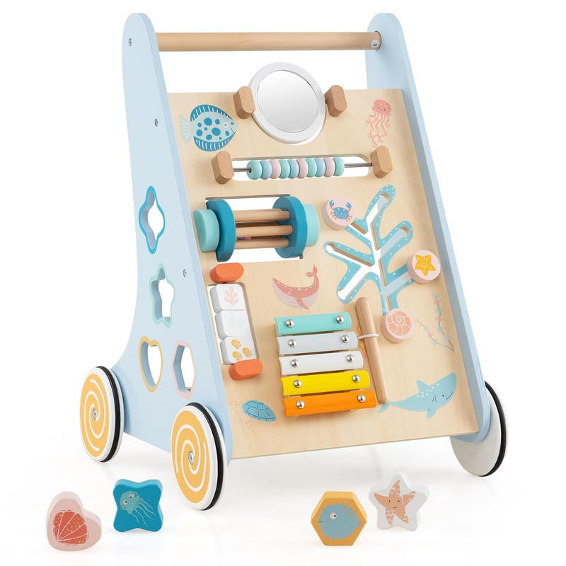 Costway Lauflernwagen Blau 35x48x33 cm