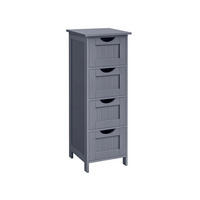 BEISTELLSCHRANK KIGALI - Grau, Holzwerkstoff (30/82/30cm) - Hansiro