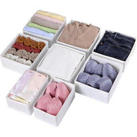 SCHUBLADEN Organizer 8er Set für PAX Kleiderschrank 100x58 cm Weiß - Multicolor, Textil (24/11/26cm)