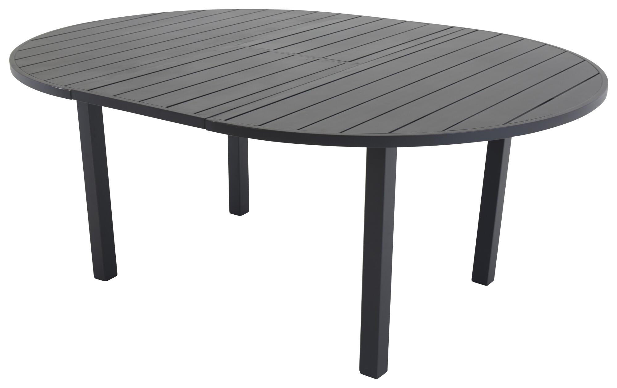 GARTENESSTISCH MARBELLA Schwarz 140x140x74 cm - Schwarz, Metall (140/140/74cm) - FURNLUX