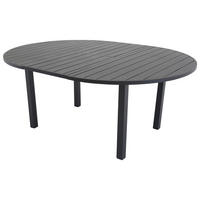 GARTENESSTISCH MARBELLA Schwarz 140x140x74 cm - Schwarz, Metall (140/140/74cm) - FURNLUX